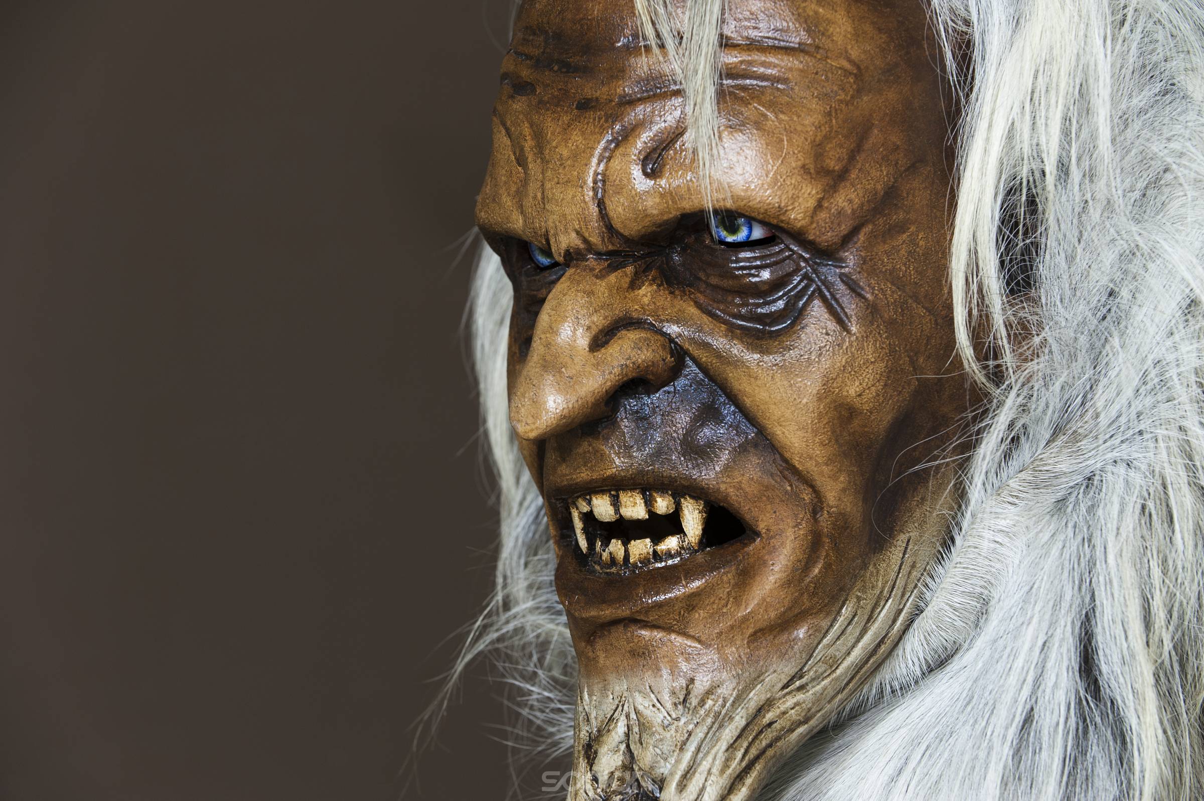 Satanic wooden mask of the companion St. Nicholas in Austria